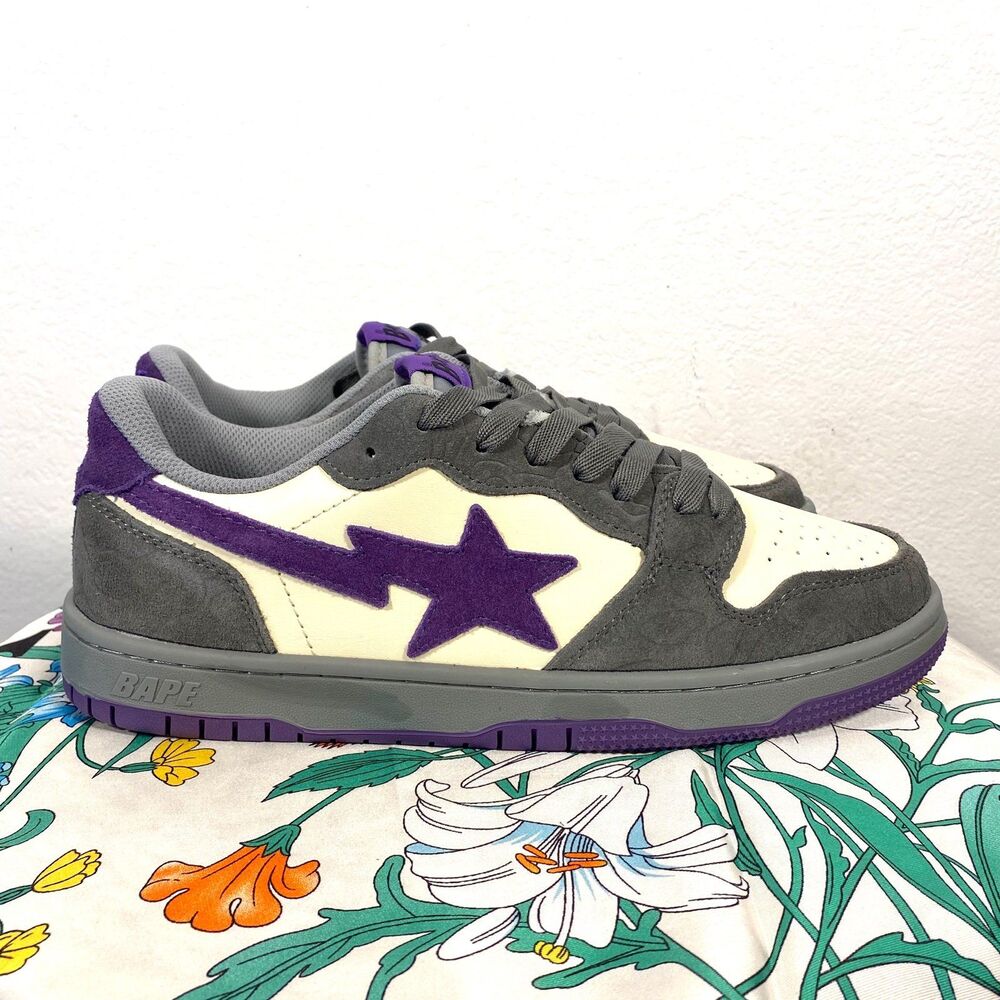 Bape court sta royal purple grey pigeon